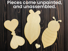 Load image into Gallery viewer, Bee Kind Unfinished Wood Tiered Tray Kit