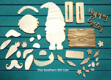 Load image into Gallery viewer, Easter Bunny Gnome Unfinished Wood DIY Kit
