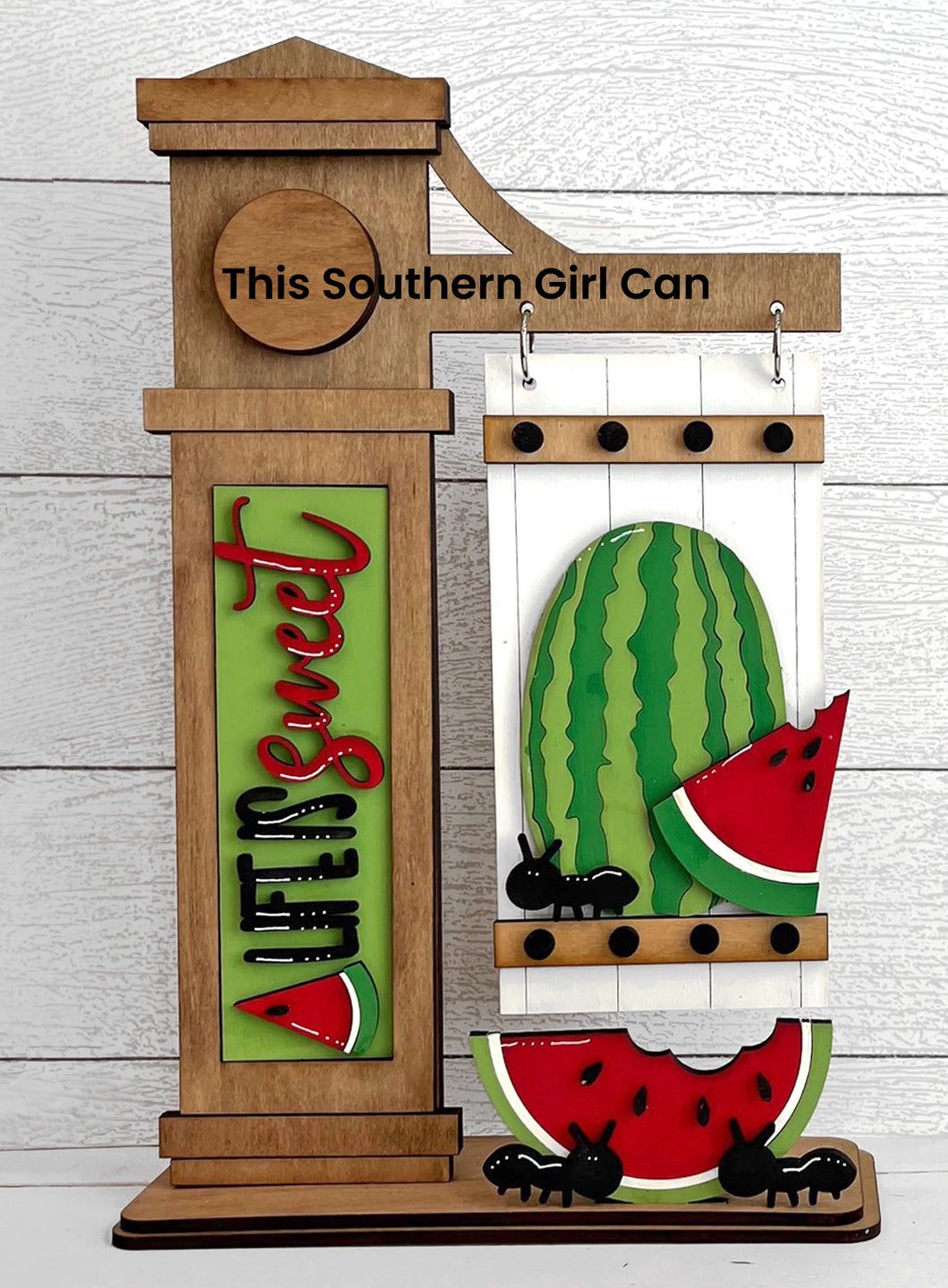 Summer Watermelon Unfinished Wood Interchangeable Sign Kit